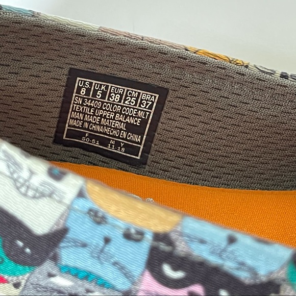 SKECHERS BOBS Cat Kitten Print Flat Shoe Size 8 - Picture 7 of 10